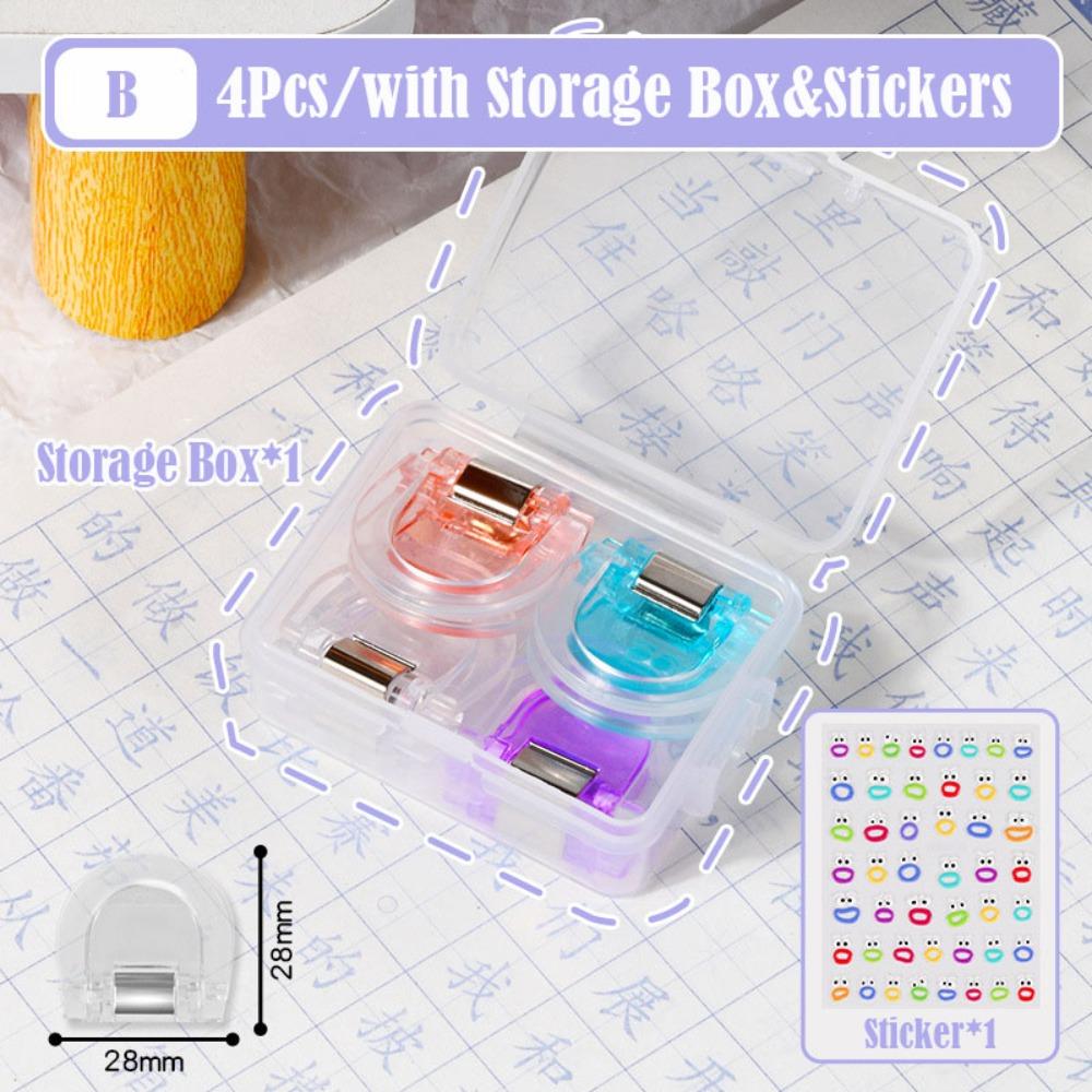 

4/12 шт. Арочные скрепки для бумаги Прозрачный держатель для индексных страниц Офисные принадлежности для скрепления B-4Pcs