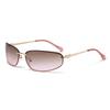 Oval rimless high-end retro sunglasses