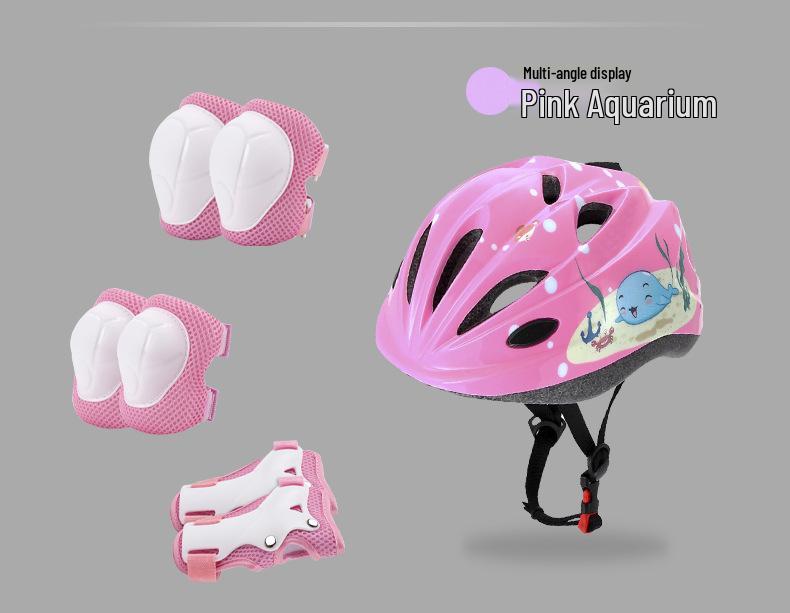 Set de Equipo de Protección de 7 Piezas para Niños: Patinaje sobre ruedas y patinaje sobre hielo, Bicicleta de equilibrio, Bicicleta - Incluye Casco, Rodilleras y Coderas.