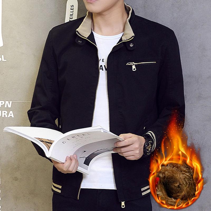 Jacke Herbst und Winter Koreanische Version Trend Slim Casual Stehkragen Herrenbekleidung