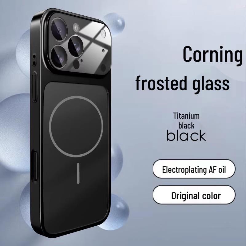iPhone 17 Pro Max Galvanisiertes Magnetisches Case mit Apple 16 Mattglas-Fenster
