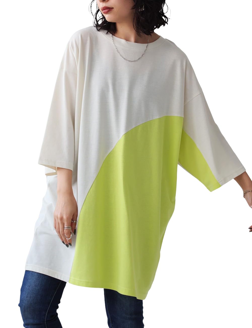 

для Свободного размера [antiqua] [Antica] Футболка женская с УФ-защитой, прохладная на ощупь, крой и шитье, ZA-00199, 03, молочно-белый