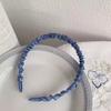Women Headband Thin Edge Anti-Slip Design Pleated Texture Hair Hoop Commuting