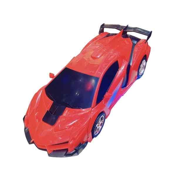 DEFORM ROBOT Radio Controlled Robot Transforming Radio Controlled Toy Glowing Running Transforming Red