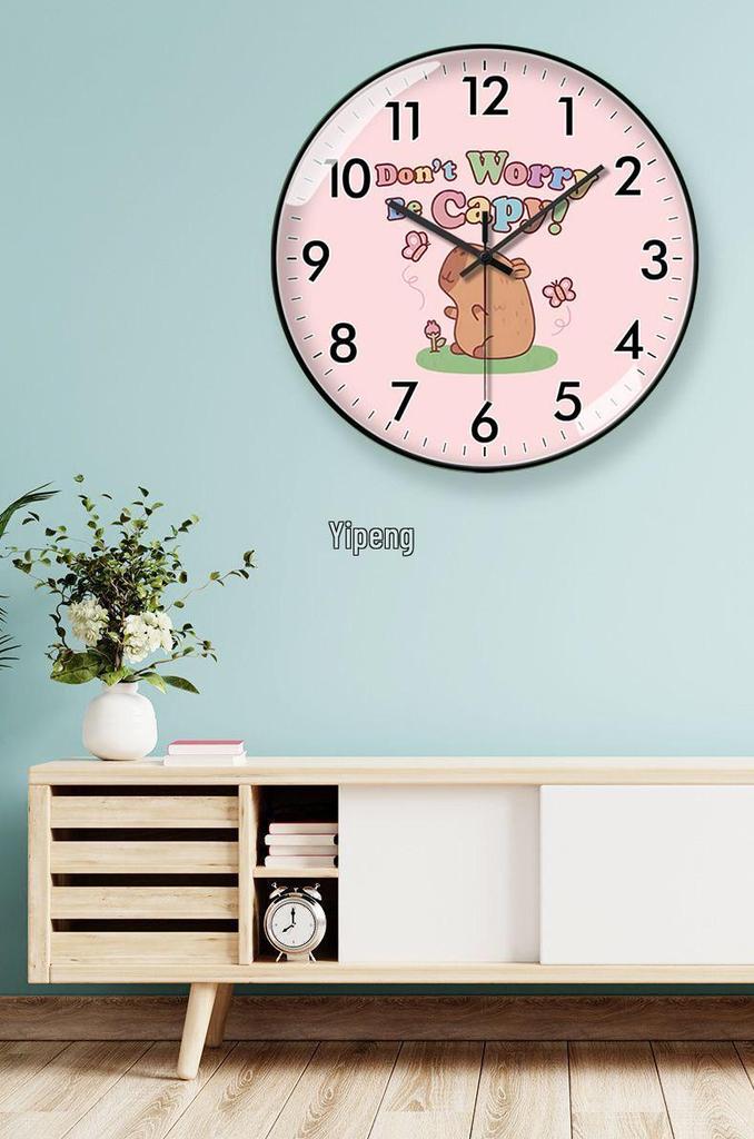 Capybara-Themed Silent Wall Clock for Home and Children's Study
