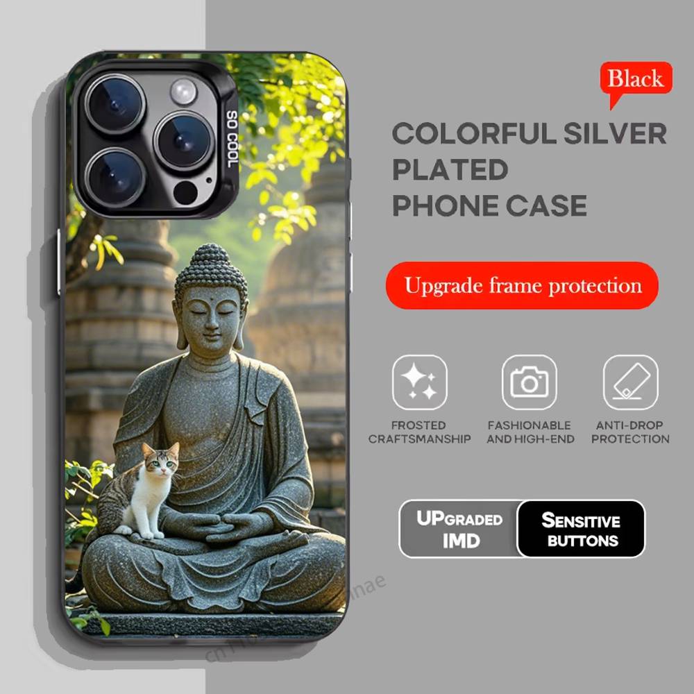 Shakyamuni Buddha Phone Case For iPhone 17,16,15,14,13,12,11,Pro,Max,Plus,Mini,X,XS,XR,8,S,SE Soft Black Case