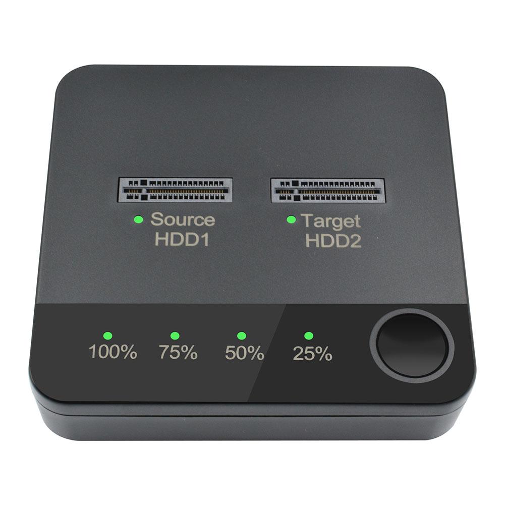 M.2 SATA/NVMe Dual Protocol Docking Station Dual bay ssd HDD SSD 2230/2242/2260/2280/22110 Data Store Clone Function