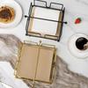 Square Design Paper Napkin Organizer with Wooden Base Tissue Organizer Napkin Holder  Dining Room
