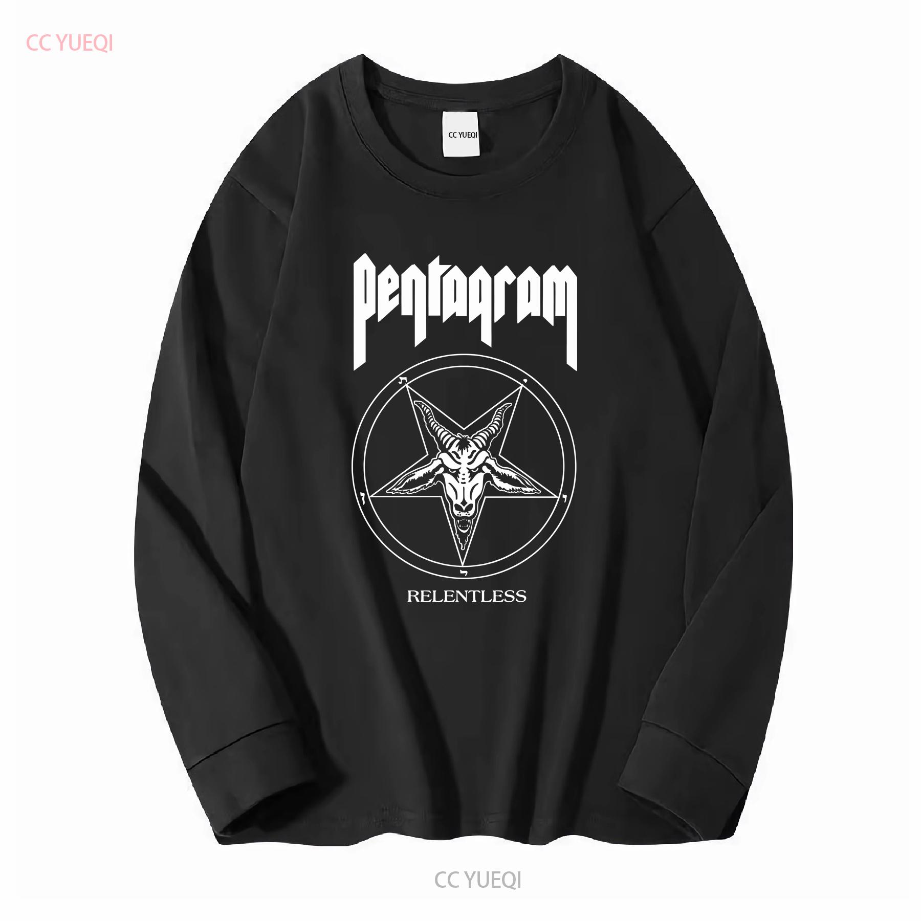 

Нова з етикеткою Pentagram Relentless Band Метал Чорна Чоловіча футболка розмір S 5XL вінтажна Попрана з графікою Зручний Стрейчевий вуличний одяг 2XL