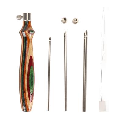 7 stuks Houten Borduurpen Punch Needle Set Verstelbare Lengte DIY Handwerk Borduurpen Tool voor Naaien Stikken