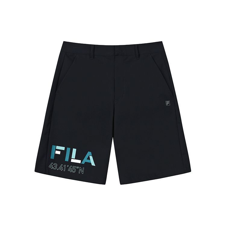 Fila SS22 Color Block Logo Simple Woven Mid Rise Fitted Casual Shorts Men Shorts Legendary-Blue F11M227803F-NV
