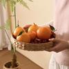 Handwoven Rattan Wicker Basket round Storage Box Water Hyacinth Tray - Fruit Tea Snack Bread Cosmetic Jewelry Dish