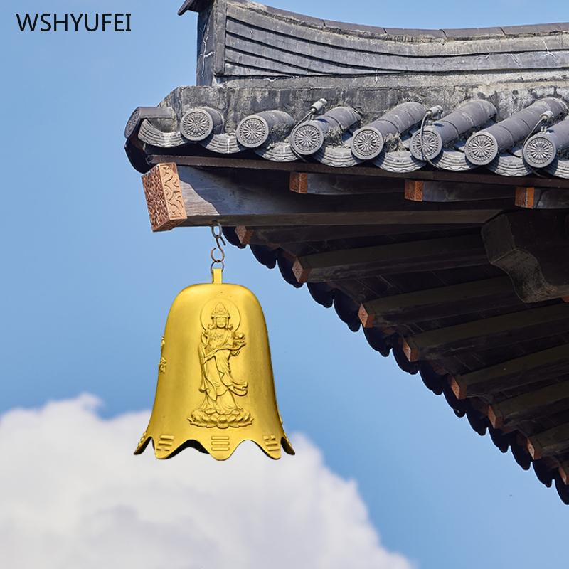 1 9cEight Trigrams Copper Bell Home Accessories Door and Window Decor Feng Shui Wall Hanging In Front of the Door Courtyard