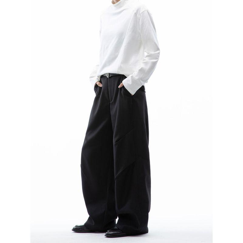 Dream Made Old Money Style Drapey Dress Pants for Men, Autumn Loose Straight Casual Pants with a High-End Feel
