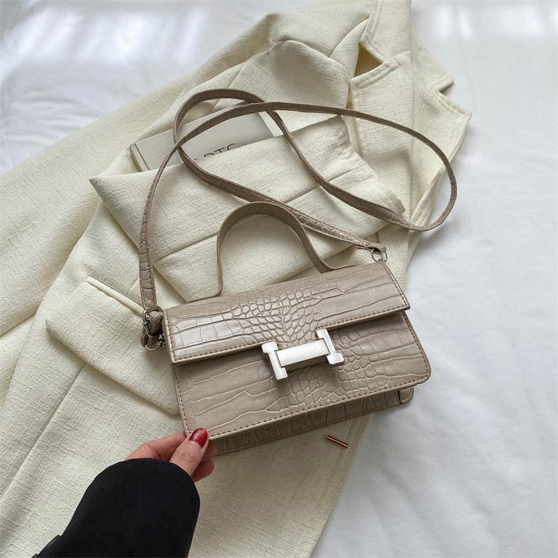 Fashionable Korean Style Shoulder Bag For Women Versatile Casual Commuter Handbag With Soft Pu Material хаки