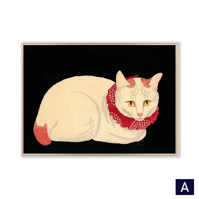Modern Nordic Pet Animal Wall Art Canvas Decoration for Living Room Paintings White Cat Home Decoration Posters