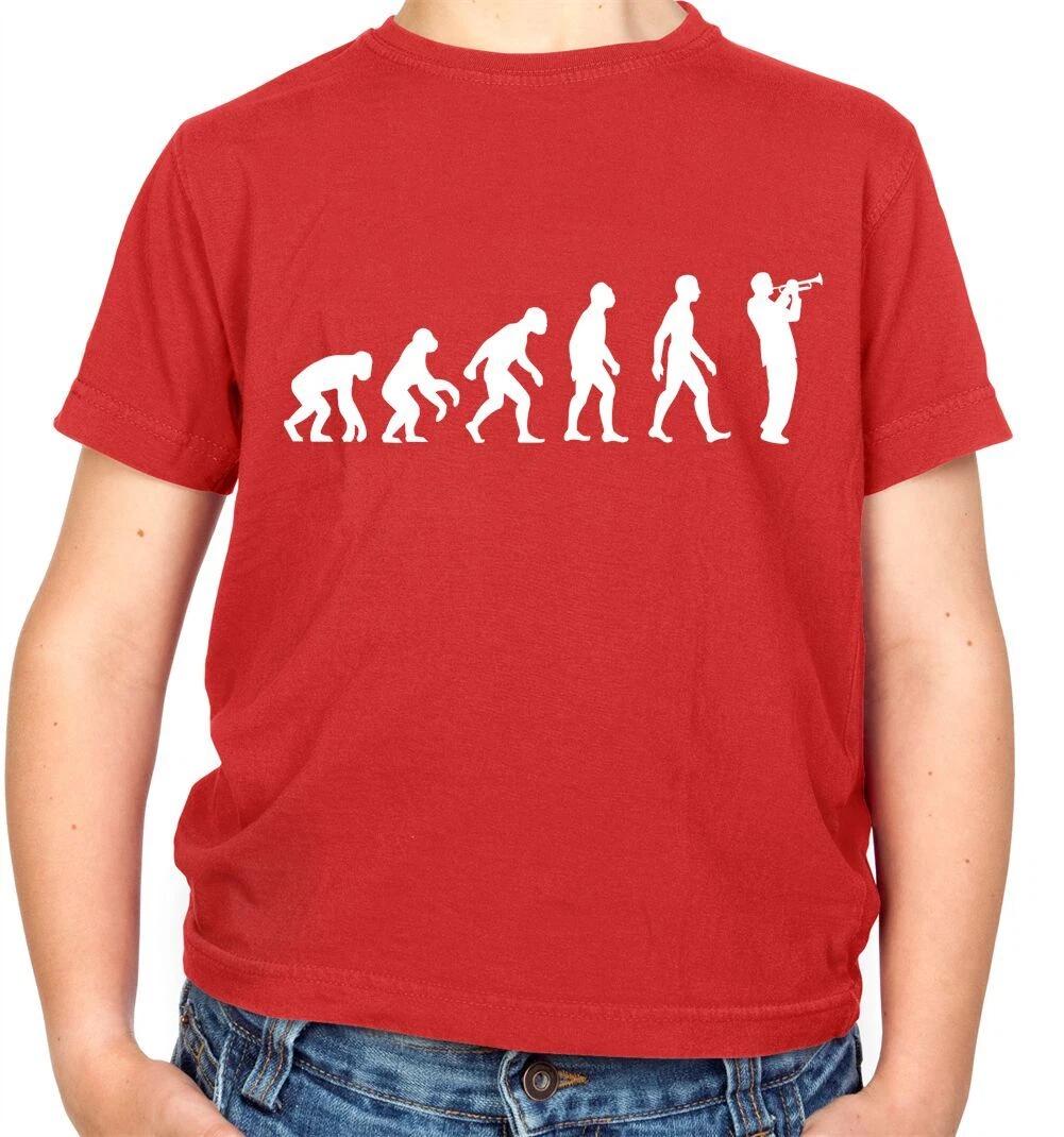 Evolution of Man Trumpet Player - Kids T-Shirt - Music Trumpeter Instrut 130