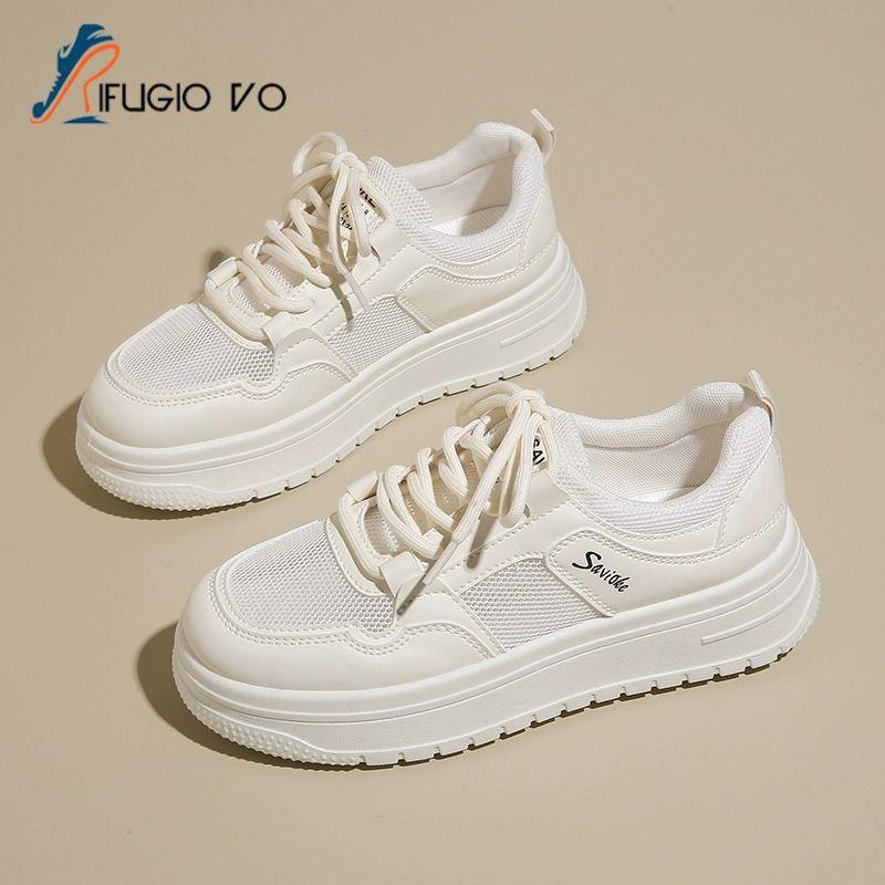 Little White Shoes Women's 2025 New Popular Summer Mesh Breathable Hollow Thin Mesh Shoes Soft Sole Women's Shoes Sports Board Shoes
