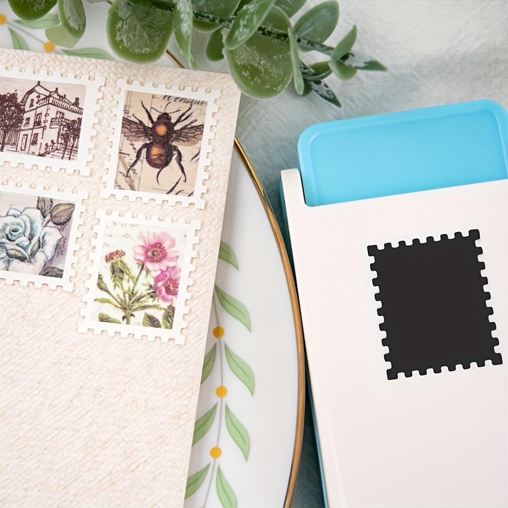 Vintage Stamp Paper Punch DIY Scrapbooking Journal Card Making Tool Square Stamp Edge Cutter for Paper Art Decor Projects