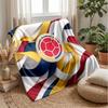Colombia Football Printed Flannel Blanket Skin Friendly Warm Decorative Throw for Indoor Couch Bed Daily Use