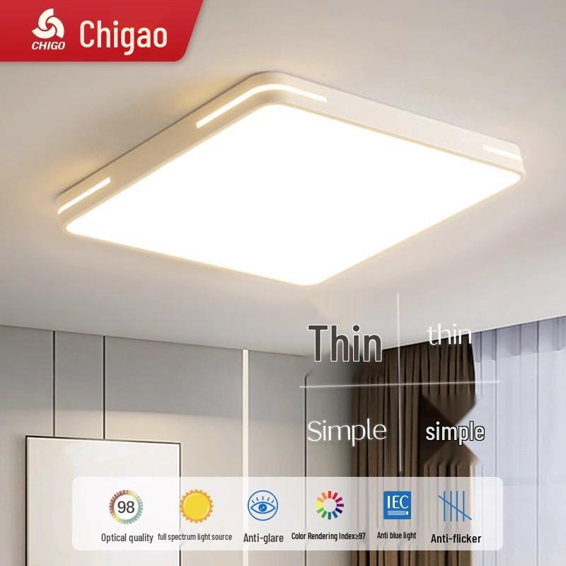 Ultra-Thin LED Ceiling Light 2025 - Full Spectrum Eye Protection, Super Bright Minimalist Design for Master Bedroom