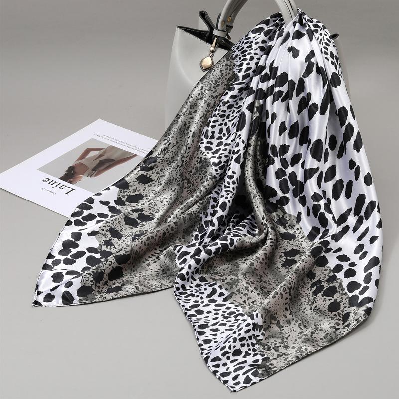 90 Square Scarves, Silk Scarves, Women's New Spring and Summer High-end Sense Versatile, Thin Scarves, Shawls Outside