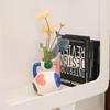 Ceramic Vase Living Room Decoration Creative Design Color Block Painted Niche Flower Ware Durable Best Durable Useful