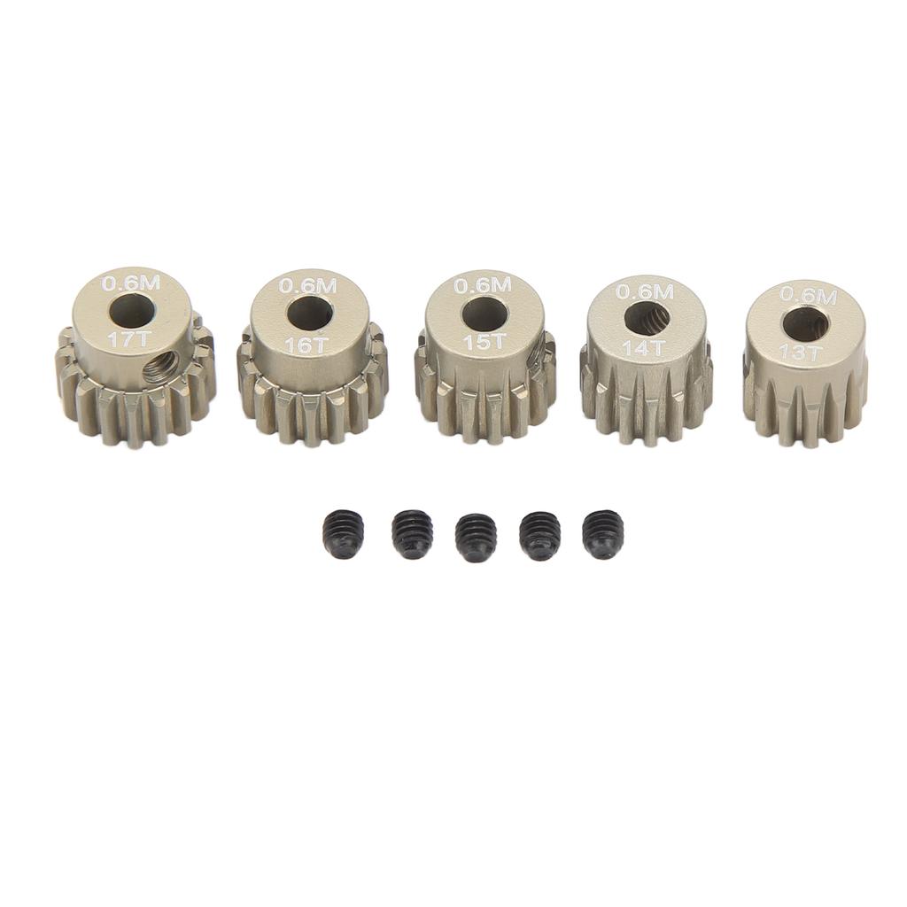 0.6M Pinion Gear Set Aluminium Alloy 3.175mm Hole 13T 14T 15T 16T 17T Pinion Motor Gear for SCX10 TRX4 1/8 1/10 Crawler