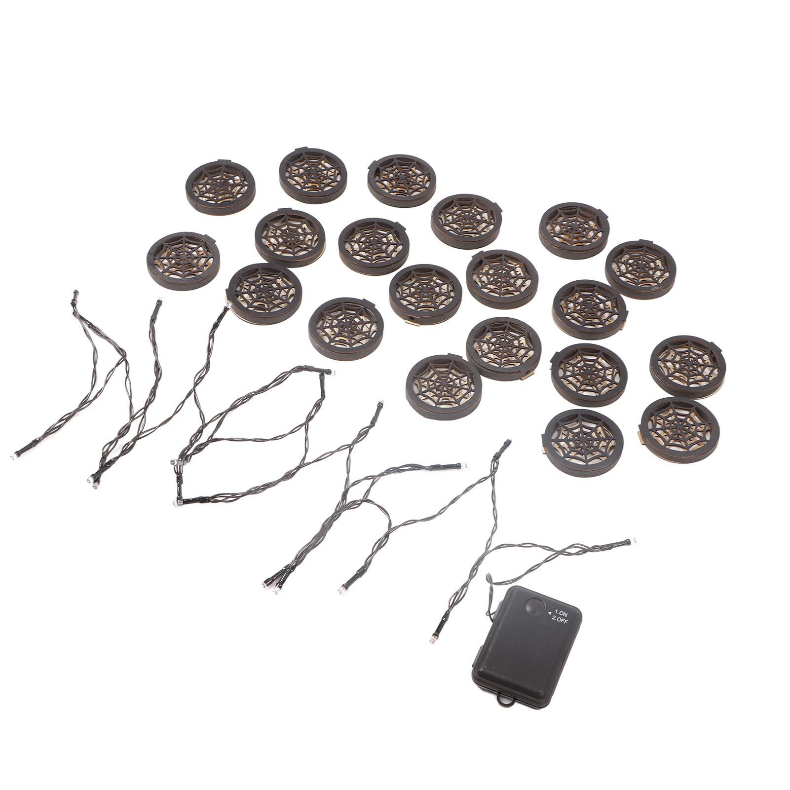 Halloween String Light Innovative 3D Colorful Waterproof Spider Web Pattern Halloween Decorative LED String Lights