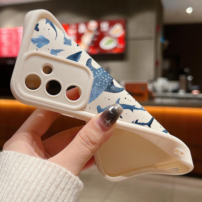 Shark Dolphin Print TPU Case For Samsung Galaxy A17 A56 A36 A26 A55 A16 A15 A35 A25 5G S25 Edge S22 S23 Ultra S24 FE Phone Cover