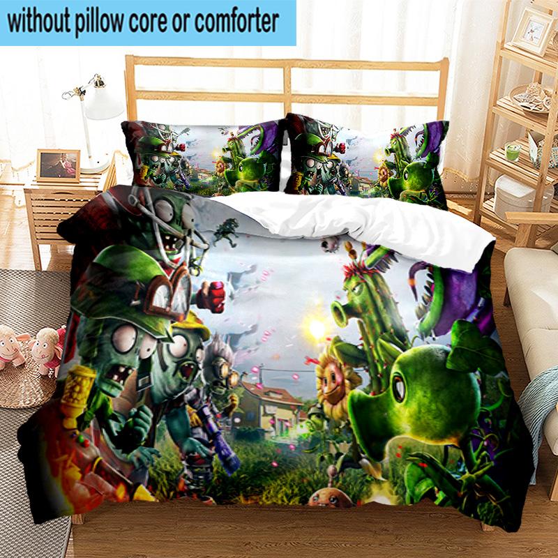 3PCS Zombie Party 3pcs Bedding,Including 3PCS Duvet Cover And 2pcs Pillowcases Perfect for Christmas,Ideal for Bedroom, Dormitory