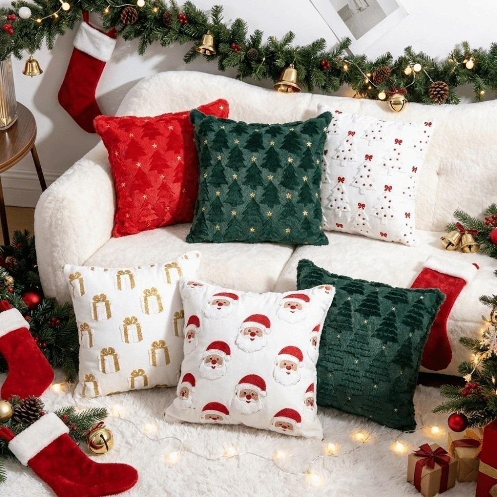 Knitted Throw Pillow Cover 45x45cm Xmas Decor Cushion Case Washable Cushion Cover  Living Room