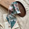Silk scarf, long strip, high-end summer new neck protector, matching shirt, peony scarf, scarf, headscarf, headband, streamer.