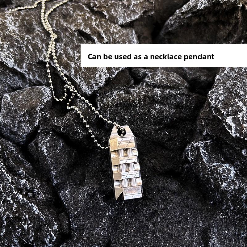 Self-luminous Titanium Alloy Tritium Tube Luminous Velcro Morale Badge Keychain Tritium Gas Pendant Necklace Pendant Car Sticker