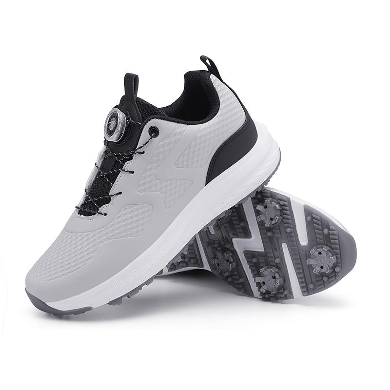 2026 New Women and Men Golf Shoes Anti-Slip Spiked Golf Sneakers Quick Lacing Golfer Footwear Low Top Outdoor Walking Sneakers