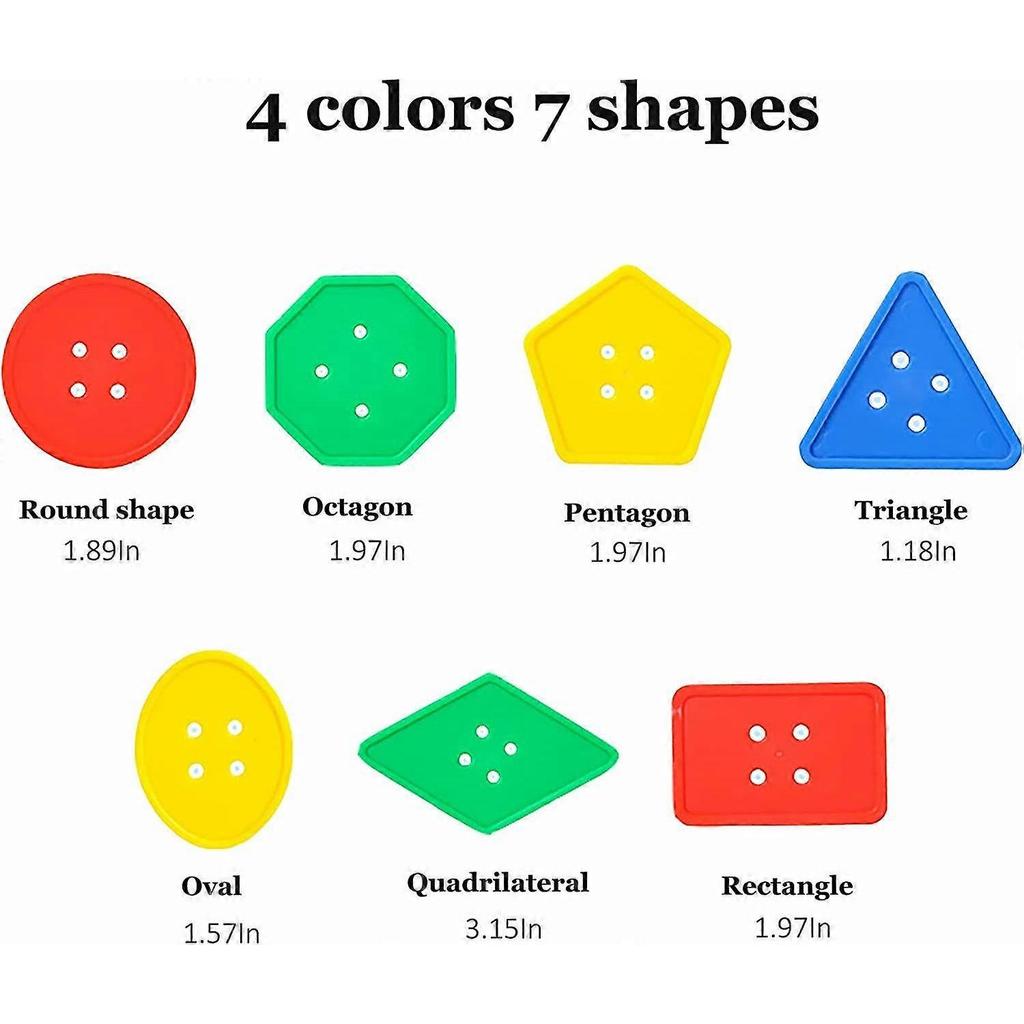 70 Pcs  Toy - Geometric Shaped Large Beads for Kids Crafts, Preschool Activities and Daycare Toys - Autism Learning Materials and Fine Motor Skills To