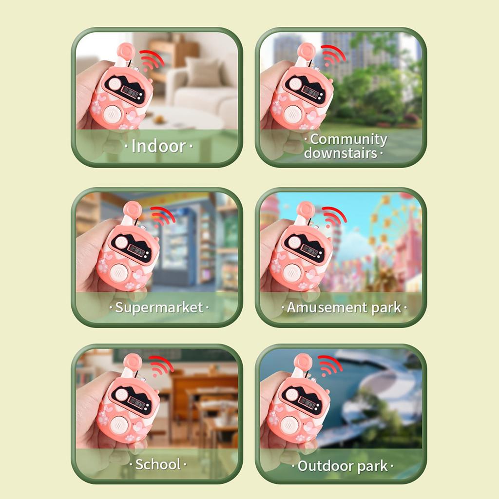 Wiederaufladbares Kinder-Walkie-Talkie, Hand-Walkie-Talkie mit tragbarem Schlüsselband und Handgelenkband, Geschenke für Mädchen und Kindergeburtstage/Weihnachtsspielzeug