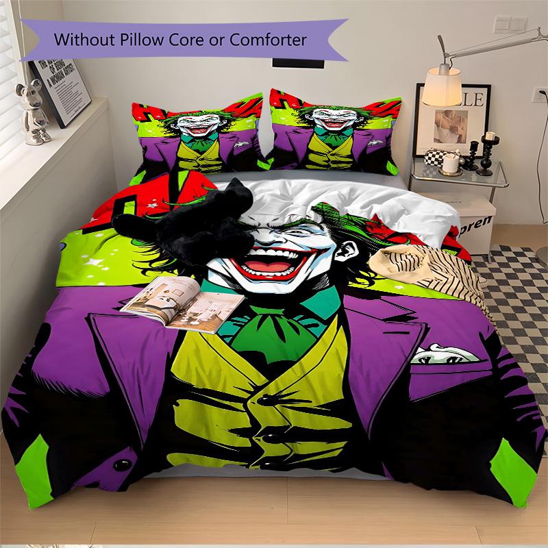 Joker'S Mania Print 3Pcs Bedding Setduvet Cover With 2 Bedropillowcase Home Birthday Gift