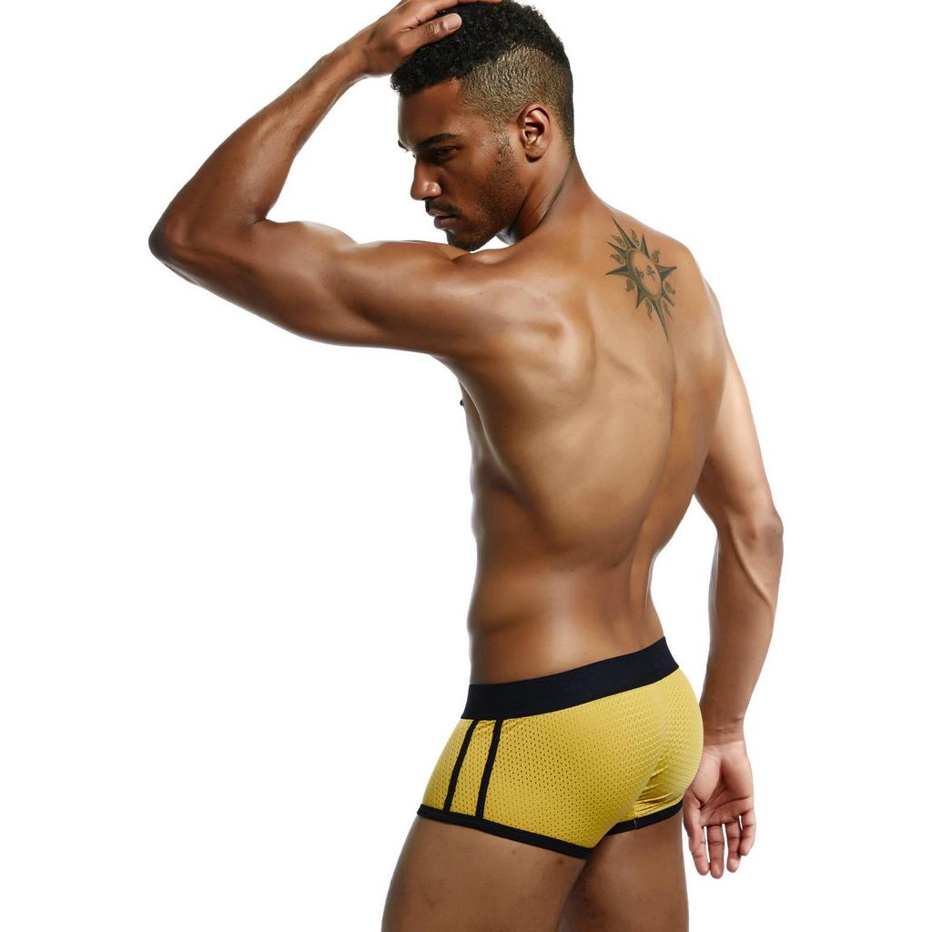 JOCKMAIL Men's Breathable Mesh Boxer Briefs - Erotic Underwear