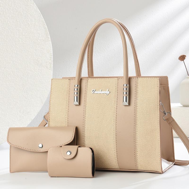 Atmosphärisches einfaches Spleiß-Dreiteile-Set, große Kapazität, leichte Luxustextur, fortschrittlicher Sinn, vielseitige Tasche für Pendeln und Ausgehen