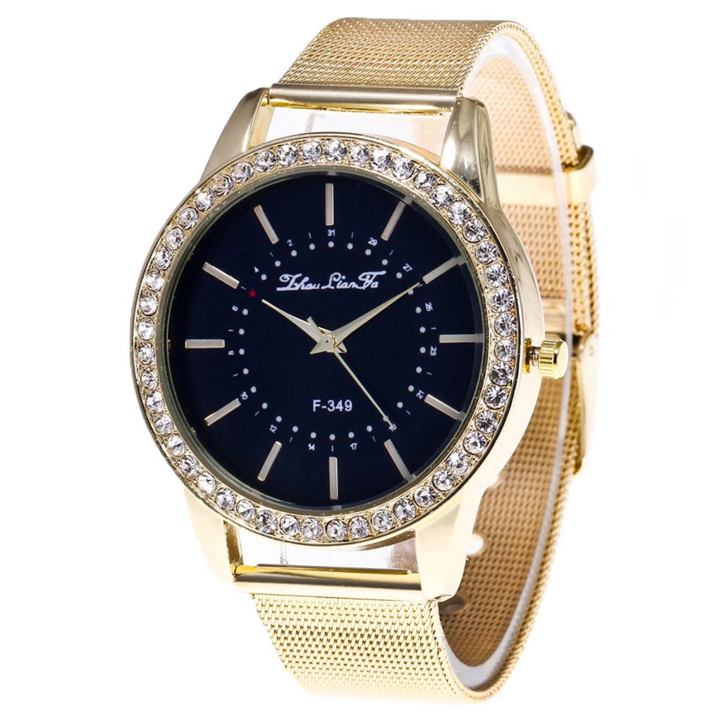 

Fashion Casual Ladies Watch Glass Mirror Mesh With Quartz Watch золотой