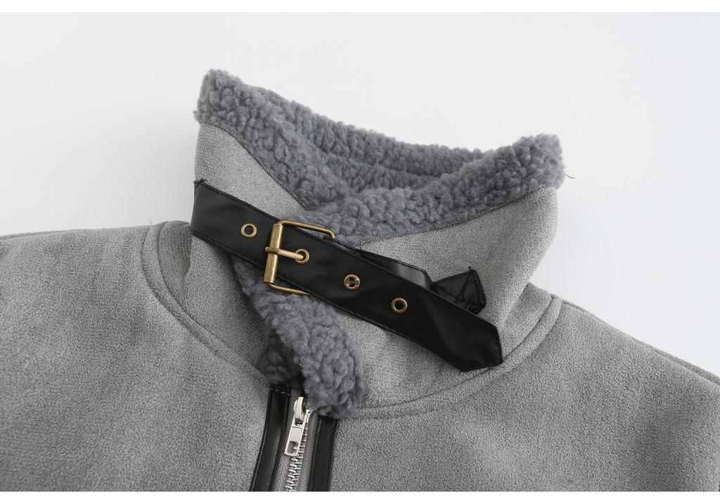 Women's Short Lambskin Fur Coat - Autumn/Winter Thick Ladies' Jacket