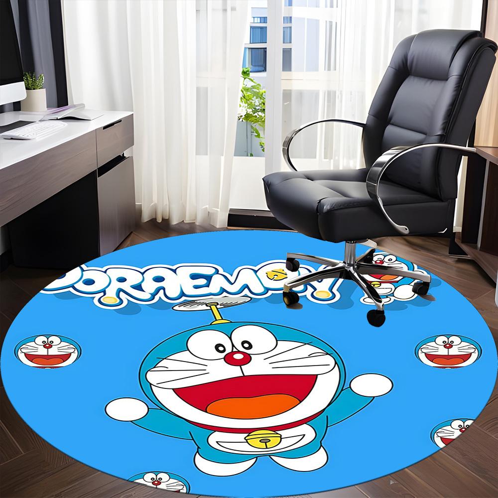Doraemon Adventure Office Round Area Rug,  Under Office Chairs Bedroom Living Room Home Decor a0908149