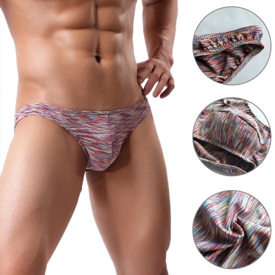 Módní sexy pánské kalhotky s nízkým pasem Elastické prodyšné spodní prádlo z bavlny