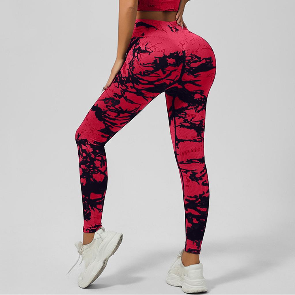 Women's Tie High Waist And Hip Lifting Sports Tight Pants Fitness Pants