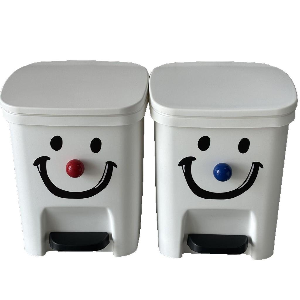 New Smile Clown Trash Can: Large Capacity Foot Pedal Bin with Lid, Stylish Design for Home, Bedroom, Living Room, and Kids' Room