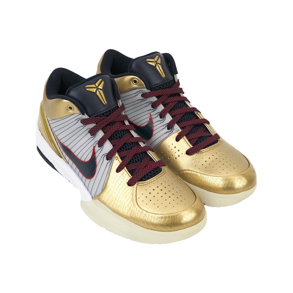 Nike Scarpe da Ginnastica Unisex Zoom Kobe 4 Protro Medaglia d'Oro 2024 Bianco Ossidiana Scuro Rosso Varsity FQ3544-100