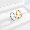 Koreanischer Stil Einfacher Gebogener Titanstahlring Damen Ring Leichter Luxus Vielseitiger Schmuck