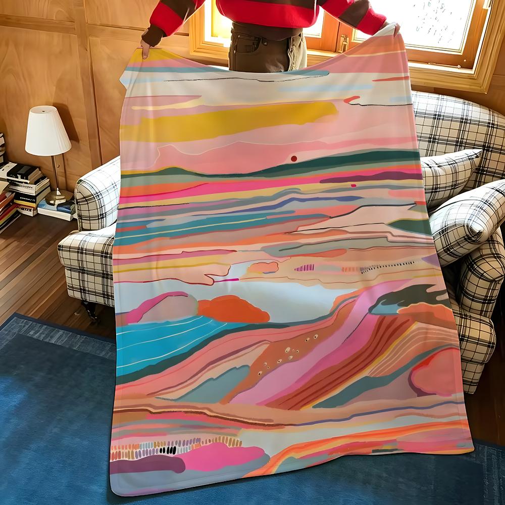 Artist M-Marina E-Ester C-Castaldo Throw Flannel Cozy Print Blanket, Portable, Durable Machine Washable cute Cool
