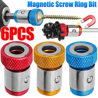 6/1pcs Magnetic Ring Cross Phillips Screwdriver Bit Holder Strong Magnetizer Power Tool Universal Electric Phillips Accessories